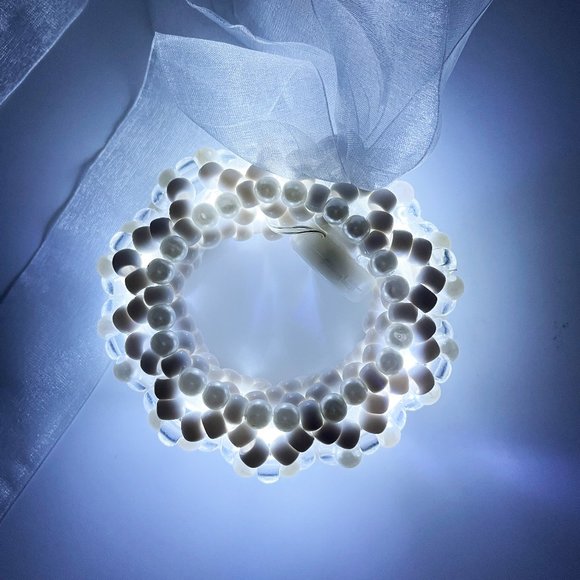 LASR Marry Me Light Up Ribbon Rave Kandi Bracelet - Picture 2 of 6